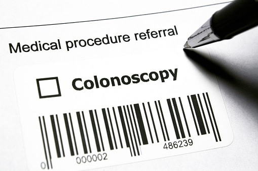 medical procedure referral for a colonoscopy