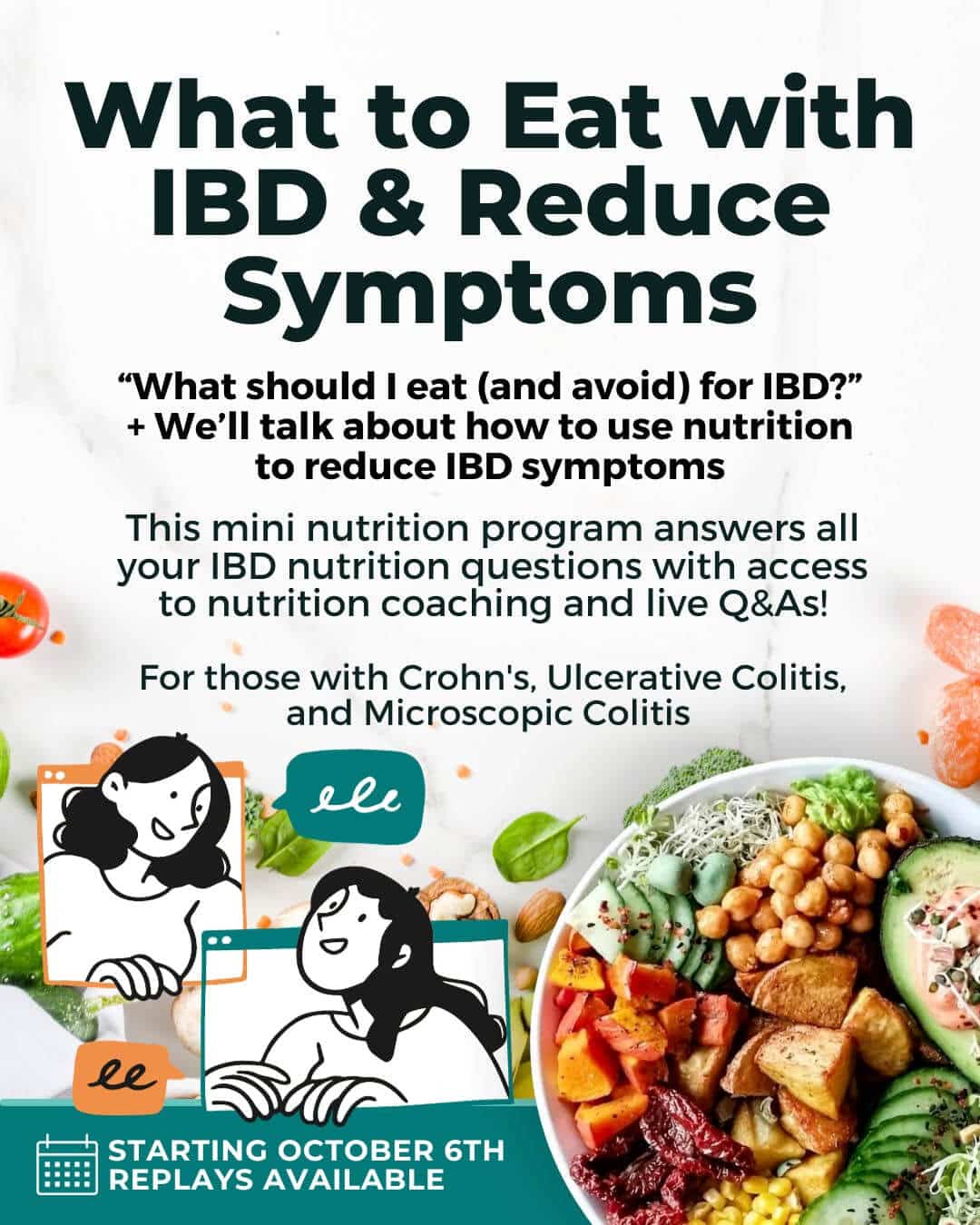 What to Eat with IBD and Reduce Symptoms Mini Nutrition Program