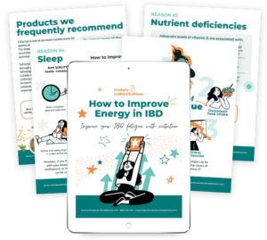 How to Improve Energy in IBD Fatigue with Nutrition, Crohn's and Colitis Dietitians ebook cover