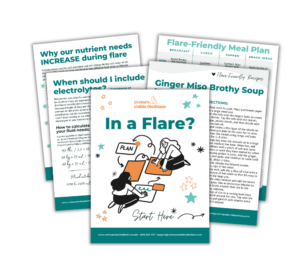 what to eat in an IBD flare, crohns meal plan, uc meal plan